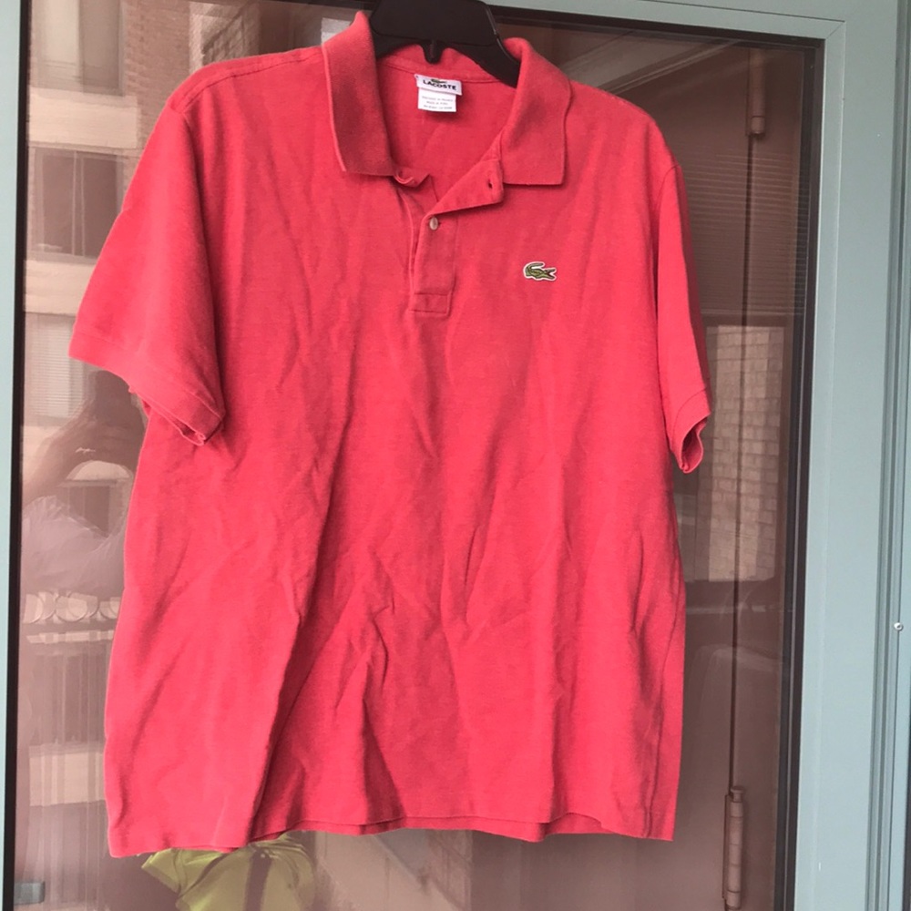 Men’s Lacoste polo. Large. Red.